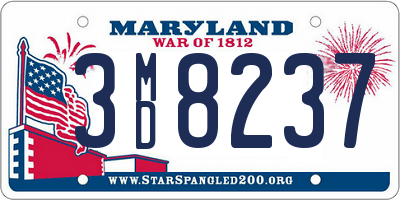 MD license plate 3MD8237