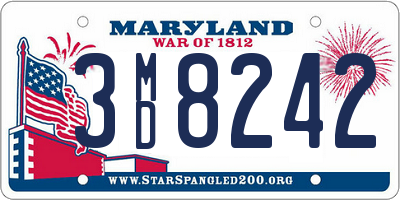 MD license plate 3MD8242