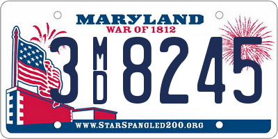 MD license plate 3MD8245