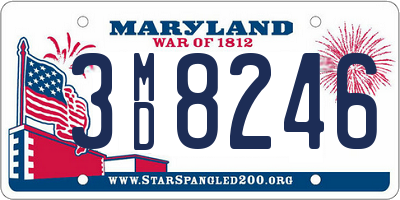 MD license plate 3MD8246