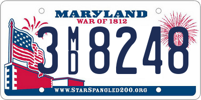 MD license plate 3MD8248