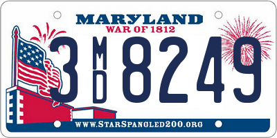 MD license plate 3MD8249