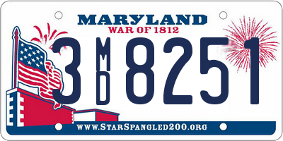 MD license plate 3MD8251