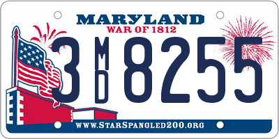 MD license plate 3MD8255