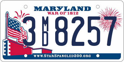 MD license plate 3MD8257