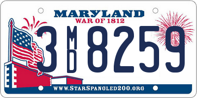 MD license plate 3MD8259