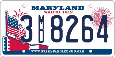 MD license plate 3MD8264