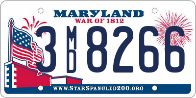 MD license plate 3MD8266