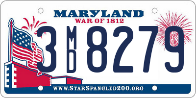 MD license plate 3MD8279