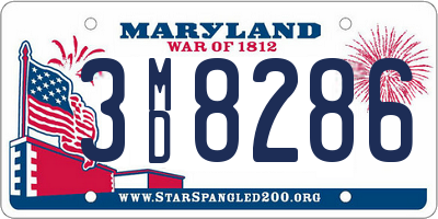 MD license plate 3MD8286