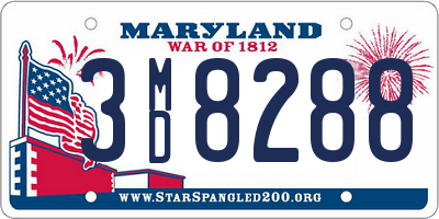 MD license plate 3MD8288