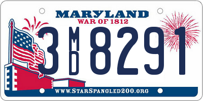 MD license plate 3MD8291