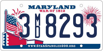 MD license plate 3MD8293