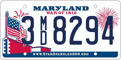 MD license plate 3MD8294