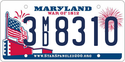 MD license plate 3MD8310