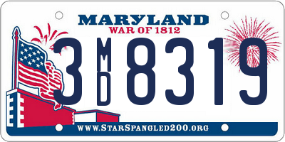MD license plate 3MD8319