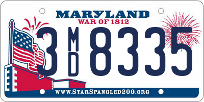 MD license plate 3MD8335