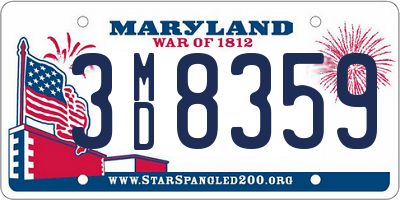 MD license plate 3MD8359