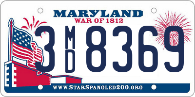 MD license plate 3MD8369