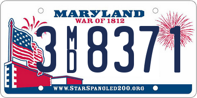 MD license plate 3MD8371