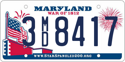 MD license plate 3MD8417