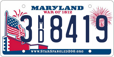 MD license plate 3MD8419