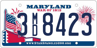 MD license plate 3MD8423