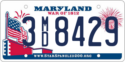 MD license plate 3MD8429