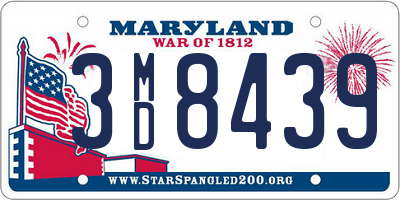 MD license plate 3MD8439