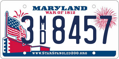 MD license plate 3MD8457