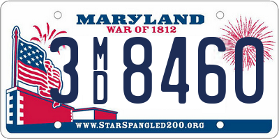 MD license plate 3MD8460