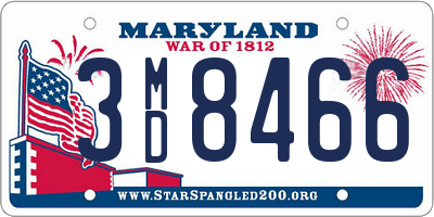 MD license plate 3MD8466