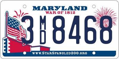 MD license plate 3MD8468