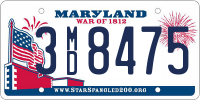 MD license plate 3MD8475