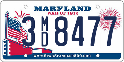 MD license plate 3MD8477