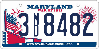 MD license plate 3MD8482