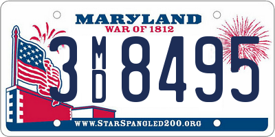 MD license plate 3MD8495