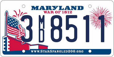 MD license plate 3MD8511