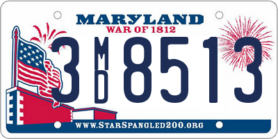 MD license plate 3MD8513