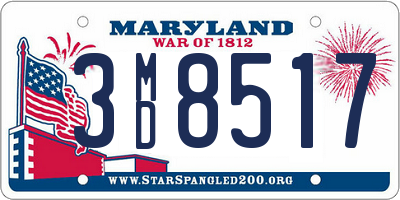 MD license plate 3MD8517