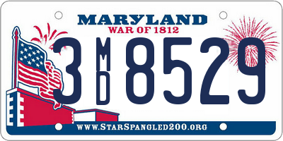 MD license plate 3MD8529