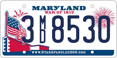 MD license plate 3MD8530