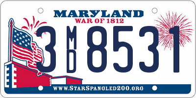 MD license plate 3MD8531