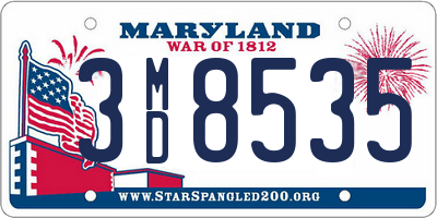 MD license plate 3MD8535