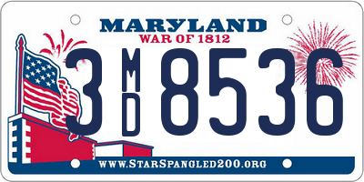 MD license plate 3MD8536