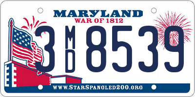 MD license plate 3MD8539