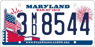 MD license plate 3MD8544