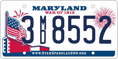 MD license plate 3MD8552