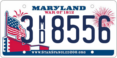 MD license plate 3MD8556