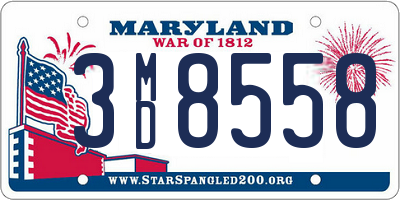 MD license plate 3MD8558